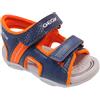 Sandalo bambino primi passi blu-arancione con strappo - Geox