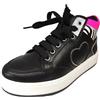 Sneakers alta colore nero - fucsia - Asso