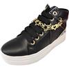 Sneakers alta colore nero con cavigliera - Asso