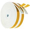 YANKUIRUI Nastro Sigillante Guarnizione 20mmx3mm/10m per Porte Finestre Nastro Adesivo in Schiuma Guarnizione in Gomma Contro le Correnti d'aria Fredda/Anti-collisione/Assorbente/Antipolvere, Bianco