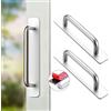LYCXAMES 2 maniglie per mobili, in alluminio, 147 mm, maniglie autoadesive per cassetti, per armadio, cucina, porta scorrevole, porta del balcone (argento)
