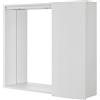Inbagno Specchio con mobiletto, Bianco Lucido, a Una Anta, Completo di faretti LED e mensola in Vetro Way