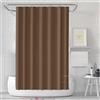 LUKDUNG Tenda da bagno, 180 x 180 cm, antimuffa, per vasca da bagno, doccia, in plastica, impermeabile, lavabile, in PEVA Shower Curtain con 12 anelli per tenda da doccia, caffè
