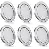 KYOTECH Faretti LED da incasso per mobili, 230V 3,5W G4 3000K 300LM, cavo di collegamento da 15 cm, faretto da incasso, in acciaio inox spazzolato, al posto delle lampade ad alogene Set di 6