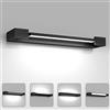 Neliwo Lampada da Specchio Bagno Led 61cm Girevole di 180°, 24 W Luce Specchio Bagno, 2400 Lumen, Impermeabile IP44, Bianco Freddo 5000K, Adatto per Lampada per Bagno, Armadio,Parete