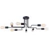 MAYTONI DECORATIVE LIGHTING Industriale Lampadario da soffitto, 8 braccia, in metallo nero, Design moderno, 8 lampadine E27 60W non incl