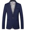 Beokeuioe Giacca da uomo da uomo, slim fit, un bottone, blazer per matrimoni, feste, business, tempo libero, blazer, vestibilità normale, smoking, tinta unita, Blu marino, XXL