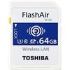 Toshiba Scheda di memoria Toshiba Flash Air Wifi SDXC 64 GB Class10 UHS-1 SD-UWA064G