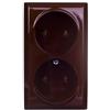 Ospel bis 5907577443887 - Doppia presa b/u, colore: Marrone GN-2B/24 Ospel