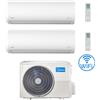 Midea Climatizzatore Condizionatore Midea Xtreme Wifi R32 Dual Split 9000 + 12000 BTU con U.E. M2OH-14HFN8-Q INVERTER Classe A++/A+