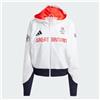 Adidas Originali Donna Team GB Formazione Podio Giacca Bianco