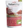 Italian Way Sfilaccetti in Salsa per Gatti Adulti bst da 85 gr Gusto Manzo con Pomodoro e Rosmarino