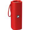 Music Hero Speaker wireless Pump 6W con laccio e finitura in tessuto, ingressi per TF Card fino a 32 GB, chiavetta USB e cavo AUX, cavo USB incluso, colore rosso