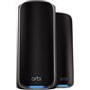 NETGEAR Mesh WiFi Orbi WiFi 7 (RBE972SB) Black Edition - Router + 1 satellite, funzioni di sicurezza, fino a 27 Gbps, copertura di 440 m2, 200 dispositivi, porta Internet da 10 Gig | Kit da 2 Nero