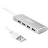 Ekon HUB multiporta, 4 porte USB-A 2.0, cavo USB-A, per PC, laptop, mouse, cavi di ricarica, tastiere, chiavette USB