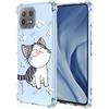 XINYEXIN Clear Cover per Xiaomi Mi 11 Lite 4G / 5G / 5G NE Motivo Carino Gatto Custodia Trasparente Antiurto Morbido TPU Bumper Case - Cat