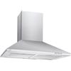 Candy CCE117/1X, cappa aspirante 70 cm, 3 livelli di potenza, 65 W, 305 M3/H, filtri al carbonio, 2 pannelli in alluminio antigraffio, illuminazione a LED, 56/62 dB, classe C, acciaio inossidabile
