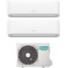 Climatizzatore Condizionatore Hisense Dual Split Inverter serie HI-COMFORT 7+9 con 2AMW35U4RGC R-32 Wi-Fi Integrato 7000+9000