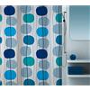 Spirella 10.16731 Tenda da Doccia in Tessuto Blu 180 x 200 cm