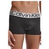 Calvin Klein Pantaloncini Boxer Confezione da 3 Uomo Low Rise Trunks Elasticizzati, Nero (Black), M