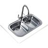 Teka STYLO 2C Fregadero inox 2 cubetas, 170mm, Mueble 80