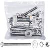 Connex B30266 - Set di viti esagonali, con dado, rondella elastica e rondella per carrozzeria, 6 pezzi, 10 x 110 mm, in acciaio INOX A2