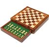 StonKraft Scacchi magnetici in legno con cassetto portaoggetti | Scacchiera da viaggio Set da gioco con scacchiera (12x12 pollici)