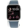 Apple Watch SE 2 Cassa in alluminio color argento 40mm Cinturino Sport blu tempesta S/M (GPS + Cellular) | nuovo |