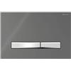 Geberit Placca Geberit Sigma50 Square Vetro Fumè a Specchio / Cromato Doppio Tasto | 115.788.SD.2 Cromato