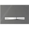 Geberit Placca Geberit Sigma50 Square Vetro Lava / Cromo Doppio Tasto | 115.788.JK.2 Cromato
