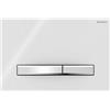 Geberit Placca Geberit Sigma50 Square Bianco / Cromato Doppio Tasto | 115.788.11.2 Bianco