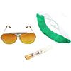 costumebase Fear & Loathing Las Vegas Hat + Orange Amber Sun Glasses + Portasigarette