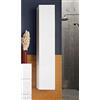 Stilprojectstore Colonna Bagno Sospesa 1 Anta Bianco Lucido - Modello Start, 26x138x26 cm, Mobile Salvaspazio con 3 Ripiani Interni, Made in Italy