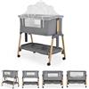 MONI CANGAROO Culla Fianco Letto Co Sleeping ADORO GREY