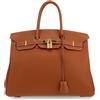 Hermès Pre-Owned - Borsa a mano Birkin 35 - Donna - pelle di vitello - Taglia unica - Marrone