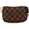 Louis Vuitton Pre-Owned - Borsa a mano Damier Ebene Mini Pochette Accessoires 2009 - Donna - tela - Taglia unica - Marrone