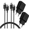 KAIMENGLONG 2-Pack Caricabatterie USB C da 25 W, Caricatore Rapido Super Fast con Cavo USB-C 1,5 m Per Samsung Galaxy S25/S24/S23/S22/S21/S20Ultra/S10/S10e/S9/Z Flip5/ 6/Z Fold 5/6 5G/Note20/10/9/A55/A54