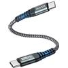 ZKAPOR Cavo USB C USB C Corto 50CM, 100W Cavo USB Type-C Ricarica Rapida PD Cavo Type C to Type C per iPhone 15/15 Pro Max, Samsung Galaxy S23 /S22, Pad Pro, Air, P40 /Mate 60, Pixel -Grigio