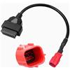 Bolwins P17CS Bolwins OBD a OBD2 Adattatore da 6 pin a 16 pin - Adattatore diagnostico adatto per moto, cavo da 33 cm per diagnostica guasto del motore OBD2