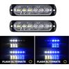 RIGIDON 2 Pezzis 6 LED Lampada di Emergenza Strobo Barra Led, 4.3 Pollice 12V 24V Faretti Fendinebbia Per Off road Auto Fuoristrada Camion SUV UTE ATV Barca 4x4 Veicoli, Bianca Blu Impermeabile