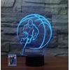 HPBN8 Ltd 3D Basket Luce Notturna Lampada 7/16 Cambiamento di Colore LED 3D Lampada Alimentazione USBTelecomando Decor Decorazioni di Natale Regalo di San Valentino Regalo di Compleanno