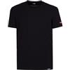 DSQUARED2 T-Shirt Nera da Uomo con Patch Logo in Rosso M