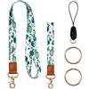 Shengxi Cordino Porta Badge, Cordino da Collo e Cordino da Polso con Clip e Anello, Lanyard Strap Cordino Portachiavi Cordino Lungo Universale per Porta Badge Chiavi Cellulari