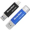 WOOOLKEN Chiavetta USB C 32 GB 2 Pezzi, Pen drive USB 3.0 Type C 32 GB 2 in 1 OTG Pennetta USB C per PC/New MacBook/Tablet/Smartphone Huawei, Samsung, Xiaomi, Oneplus (nero e blu)