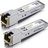 10Gtek [x2 pcs] 10Gtek per Ubiquiti 1G SFP RJ45 Modulo UF-RJ45-1G, 1000Base-T Copper Mini-Gbic Transceiver, fino a 100-Meter