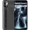 UMIDIGI Power 5 128GB Smartphone Android 11 6150mAh, Display 6.53, 4GB RAM+128GB(256GB Espandibile)Smartphone 4G Dual SIM Telefoni Cellulari, 16MP Tri Fotocamera AI, 3slot/GPS/Face ID, Grigio Carbone