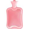 ROIMOE Borsa dell'acqua calda senza rivestimento, grande apertura 2 l, sicura e durevole, in gomma naturale, per bambini e adulti, regalo per donne (rosso)