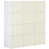 HOMCOM Armadio Scarpiera Salvaspazio, Scarpiera da Ingresso in Plastica, Armadio Modulare per Salotto e Ingressi, Scaffale Portascarpe, Multiuso 125x32x125cm, Bianco