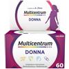 Multicentrum Donna Integratore Multivitaminico completo per donna, con Vitamina D, K, Acido Folico, Calcio, Ferro, per combattere stanchezza e affaticamento, 60 Compresse