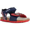 Geox B Sandal Chalki Boy, Bimbo 0-24, Dk Navy Red, 20 EU